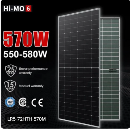 Panel Surya Solar Cell Longi 570W HiMo 6 Monocrystalline photovoltaic - LR5-72HTH-570M