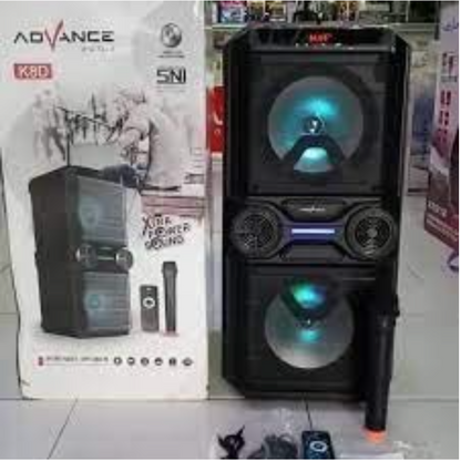 Speaker Advance Speaker Meeting K8D 8 inch double woofer / Speaker Koper Blutot dan karaoke