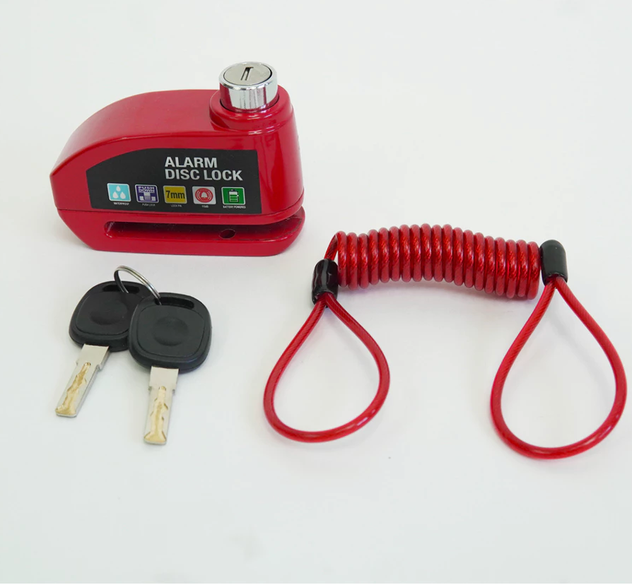 Gembok Motor Alarm Lock BG 1238 Gembok Cakram Sepeda Motor Alarm Disc Lock Kunci Alarm Gembok Motor Anti Maling