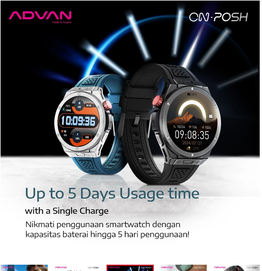 ADVAN Smartwatch On Posh GPS Smart Ai Waterproof