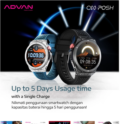 ADVAN Smartwatch On Posh GPS Smart Ai Waterproof