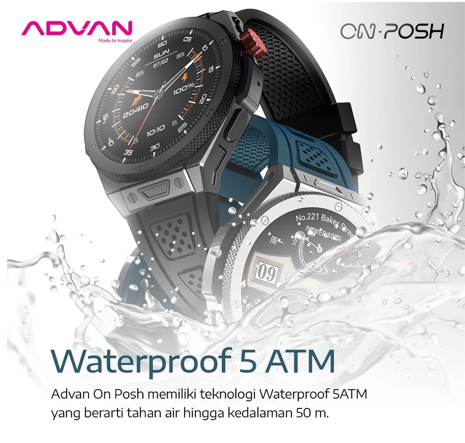 ADVAN Smartwatch On Posh GPS Smart Ai Waterproof