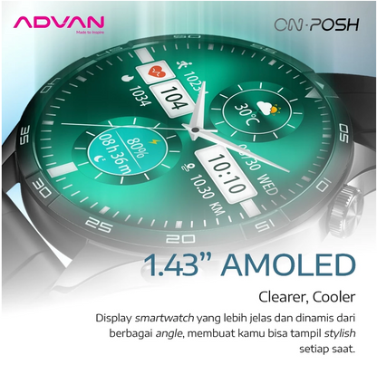 ADVAN Smartwatch On Posh GPS Smart Ai Waterproof