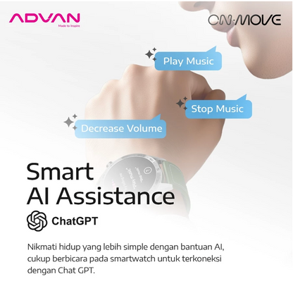 ADVAN Smartwatch On Move GPS Ai Waterproof