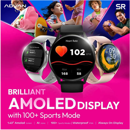 ADVAN Smartwatch SR Ai Waterproof IP68