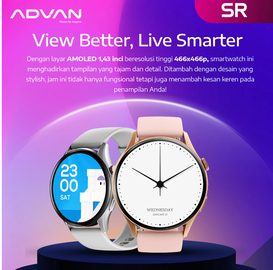 ADVAN Smartwatch SR Ai Waterproof IP68