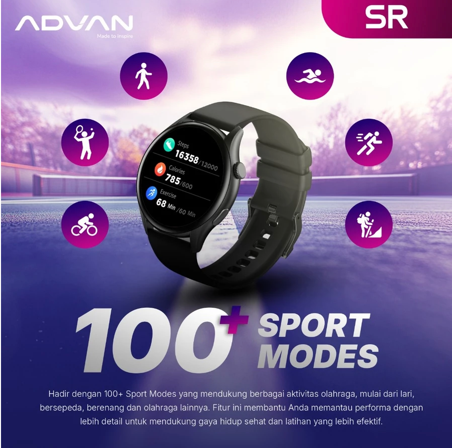 ADVAN Smartwatch SR Ai Waterproof IP68