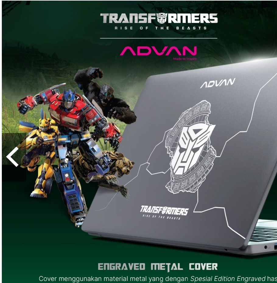 ADVAN Laptop TBook X Transformer | TbookN100 Intel N100 4Gb/128GB 14" HD Free Windows 11