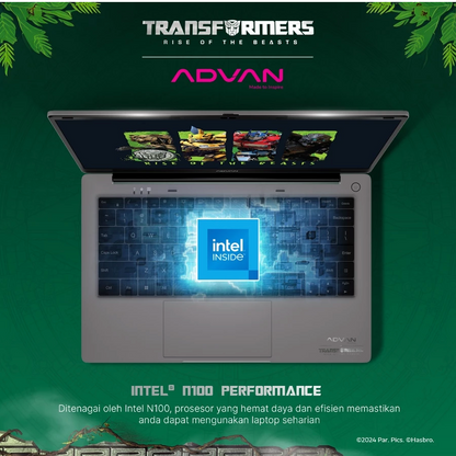 ADVAN Laptop TBook X Transformer | TbookN100 Intel N100 4Gb/128GB 14" HD Free Windows 11