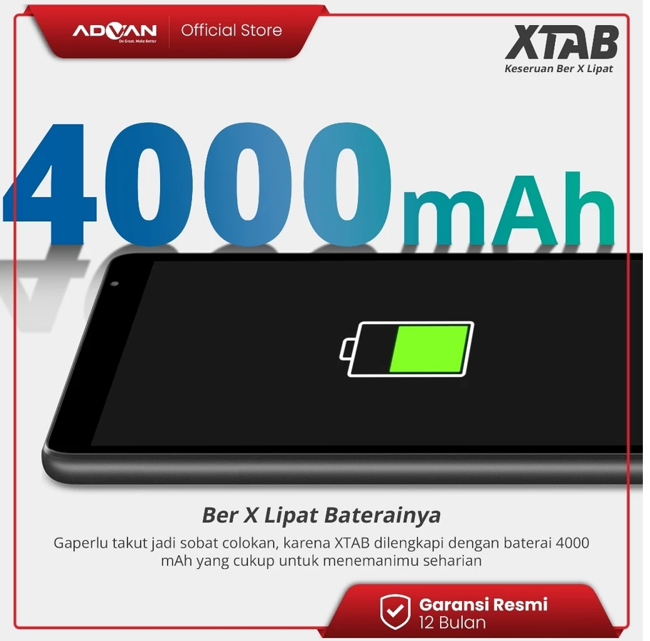 ADVAN Xtab 4/64 GB 8 Inci Quadcore T310 Tablet Android 13