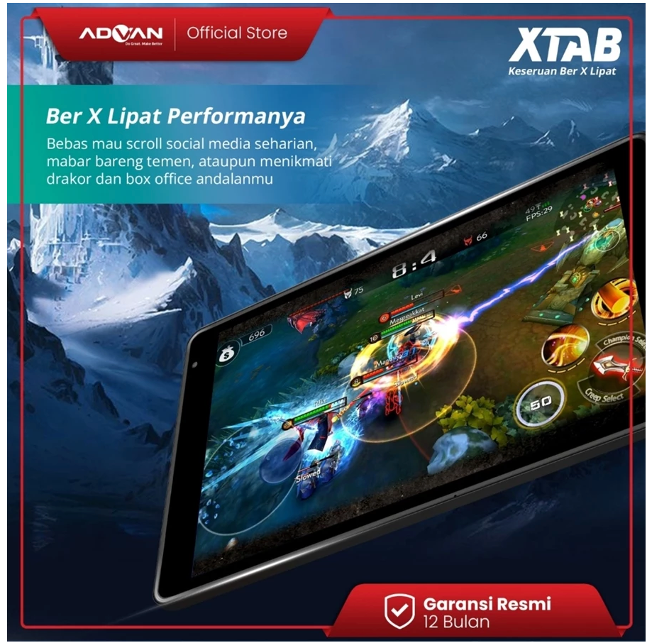 ADVAN Xtab 4/64 GB 8 Inci Quadcore T310 Tablet Android 13