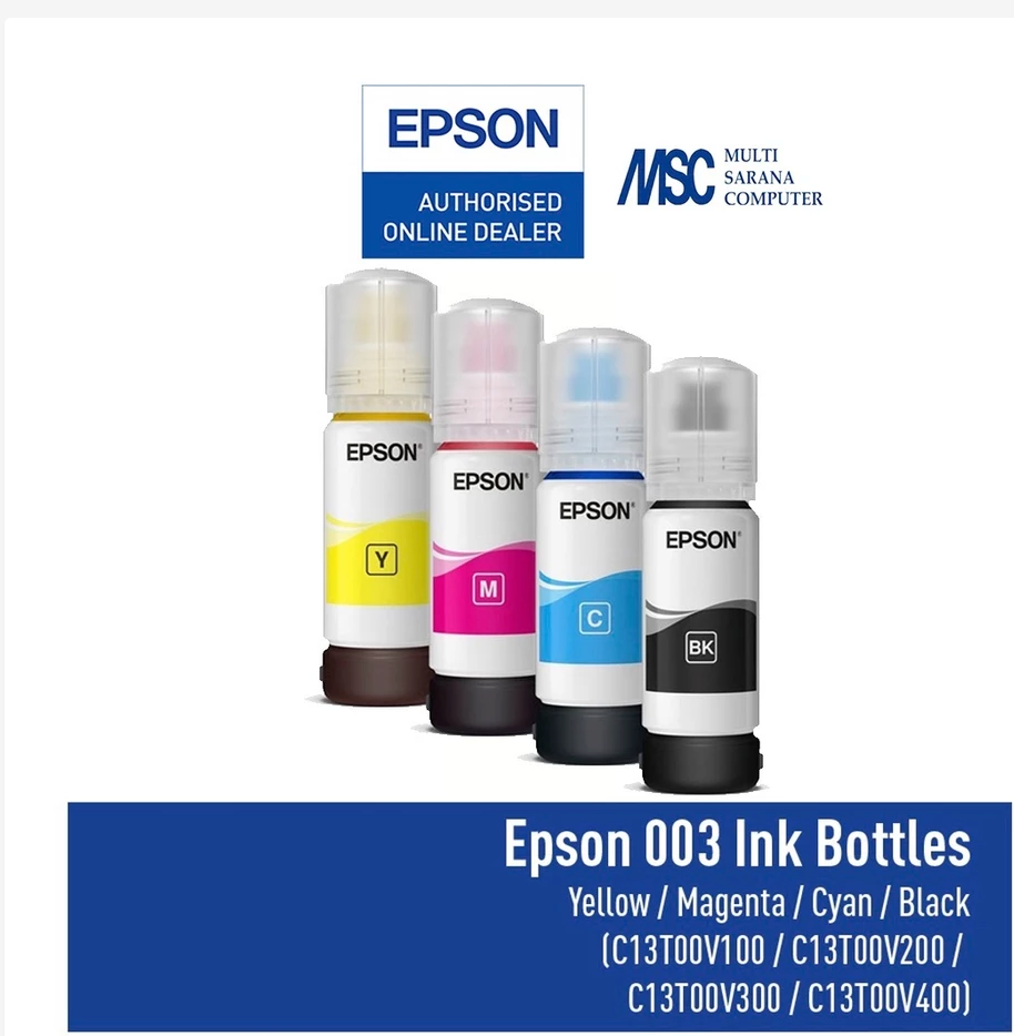 Tinta Epson 001 T001 T-001 T 001 COLOR T03Y - For L4150 L4160 L4260 L6160 L6260 L6170 L6270 L6190 L6290 L14150 Original