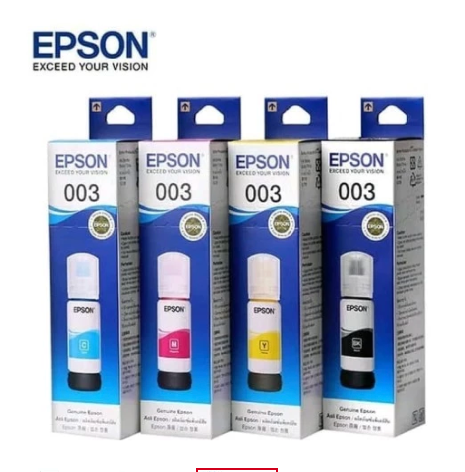 EPSON Tinta T003 003 Original New for Printer L1210, L3210, L3250, L3550, L5290, L5590