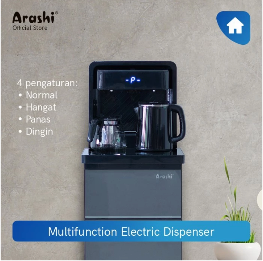 Arashi Dispenser Galon Bawah Digital Panas Dingin Normal