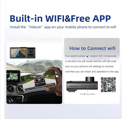 Dashcam Mobil 1920P Gratis 128GB Sistem Suara Cerdas WIFI Dan GPS Versi Night Vision Multifungsi Kamera Parkir