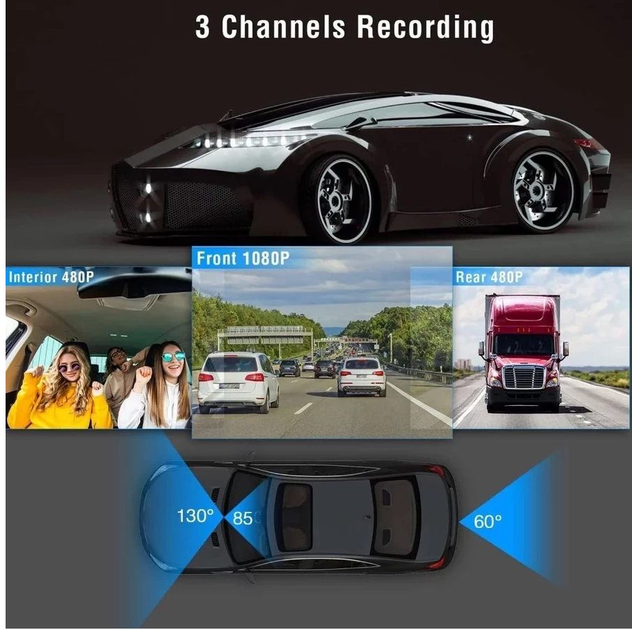 Dashcam Mobil 1920P Gratis 128GB Sistem Suara Cerdas WIFI Dan GPS Versi Night Vision Multifungsi Kamera Parkir