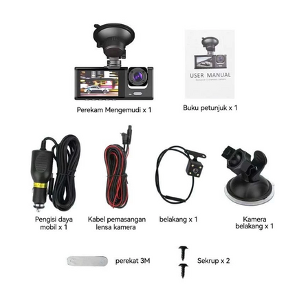 Dashcam Mobil 1920P Gratis 128GB Sistem Suara Cerdas WIFI Dan GPS Versi Night Vision Multifungsi Kamera Parkir