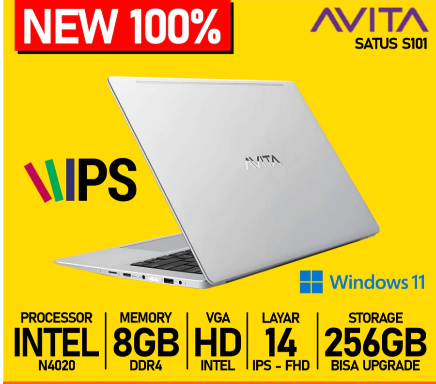 LAPTOP AVITA SATUS S101 INTEL CELERON N4020 M.2 SSD IPS 14.1" FHD INTEL HD GRAPHICS 600 W11