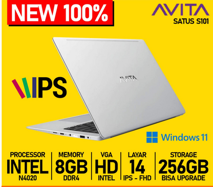 LAPTOP AVITA SATUS S101 INTEL CELERON N4020 M.2 SSD IPS 14.1" FHD INTEL HD GRAPHICS 600 W11