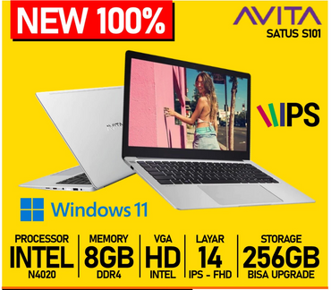 LAPTOP AVITA SATUS S101 INTEL CELERON N4020 M.2 SSD IPS 14.1" FHD INTEL HD GRAPHICS 600 W11