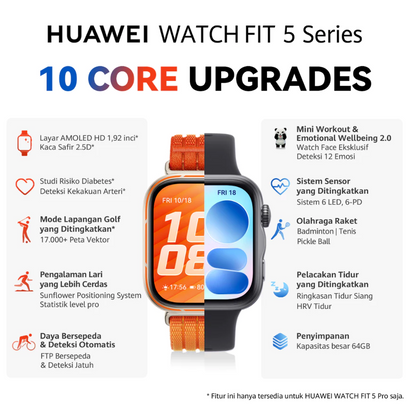 FIT 5 Pro HUAWEI WATCH | Titanium | Studi Risiko Diabetes & ECG | Sport
