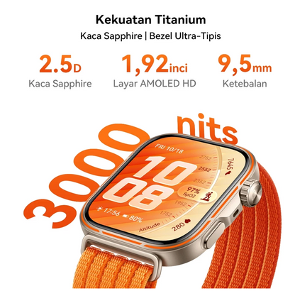 FIT 5 Pro HUAWEI WATCH | Titanium | Studi Risiko Diabetes & ECG | Sport