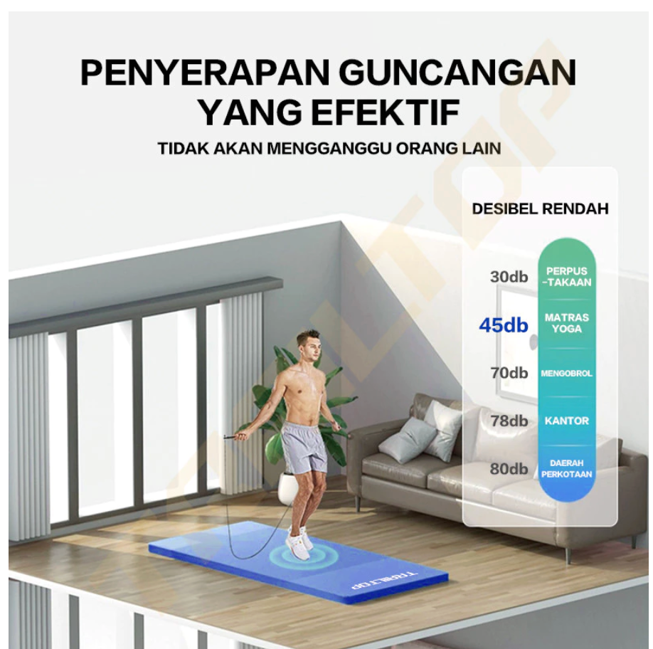 TrailTop Matras Yoga Premium Anti Slip Matras Olahraga Yoga Mat Karpet Olahraga Workout 8/10mm
