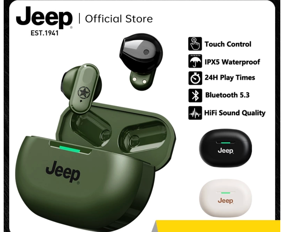 eep EW011 TWS Headphone Nirkabel Bluetooth Earphone Bluetooth 5.3 Bass Headset Musik Olahraga Tahan Air dengan Mikrofon Speaker
