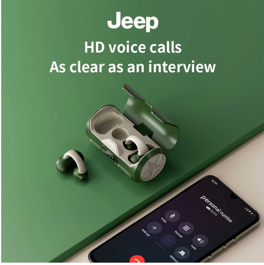 eep EW011 TWS Headphone Nirkabel Bluetooth Earphone Bluetooth 5.3 Bass Headset Musik Olahraga Tahan Air dengan Mikrofon Speaker