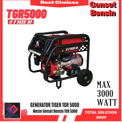 Genset Tiger TGR 5000 - 3000Watt Generator Tiger