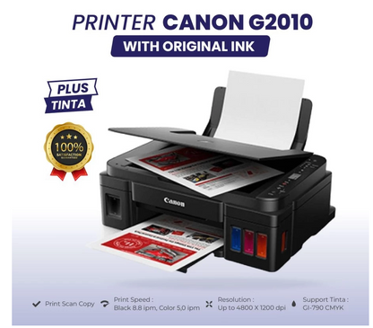 Printer CANON G2010 Original - Hasil Cetak Tajam Tahan Lama