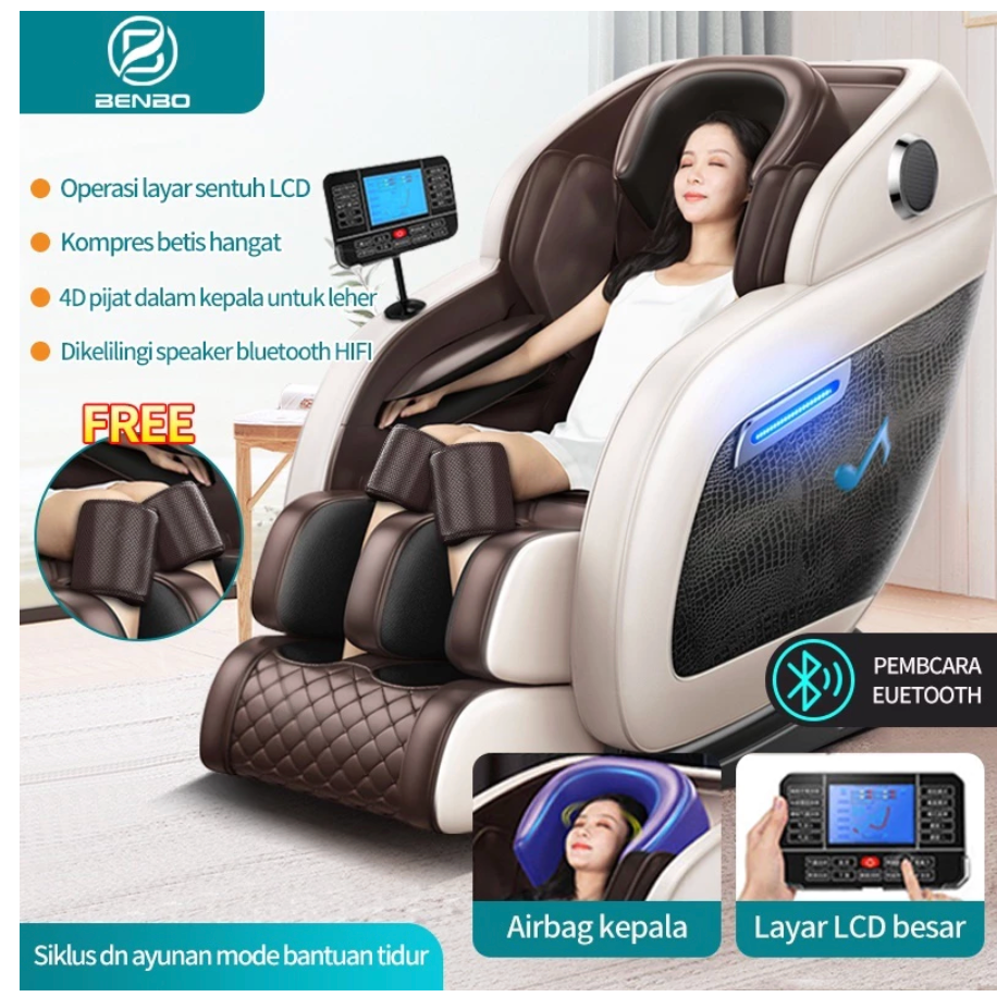 Kursi Pijat Mewah Otomatis Sofa Pijat Listrik Canggih Pijat Cerdas / Benbo Kursi Pijat Multifungsi