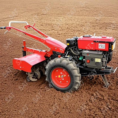 For 8HP 15HP 22HP Mini diesel Walking Hand Tractor Tiller Agricultural Walking Tractor Tiller Cultivator