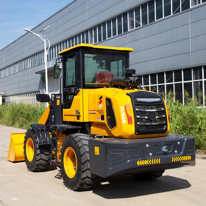 Multi-function design of miniature skid steer loader for reliable operation and efficient excavation of heavy construction