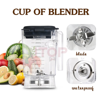 ITOP Heavy Duty Commercial Blender Ice Smoothies Crusher Food Mixer Juicer Food Processor With Reprograming Function