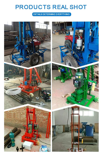 150 Meters Depth Diesel Engine Portable Dth Water Well Drilling Rig Small Bore 200M Cheap Small Water Well Drilling Rig Machine