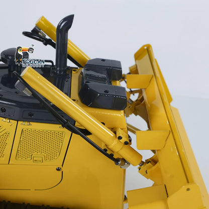 1/12 D65EX RC Metal Hydraulic Bulldozer Radio Controlled Heavy Machine Model Construction Car I6S Light Sound Finished Vehicle