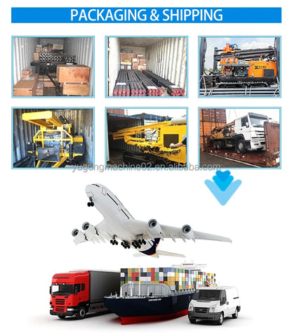 180 Meter Full Hydraulic Crawler Water Well Drilling Rig Diesel for Home Farm New Gearbox Pump Rock Drill Ore Home Use