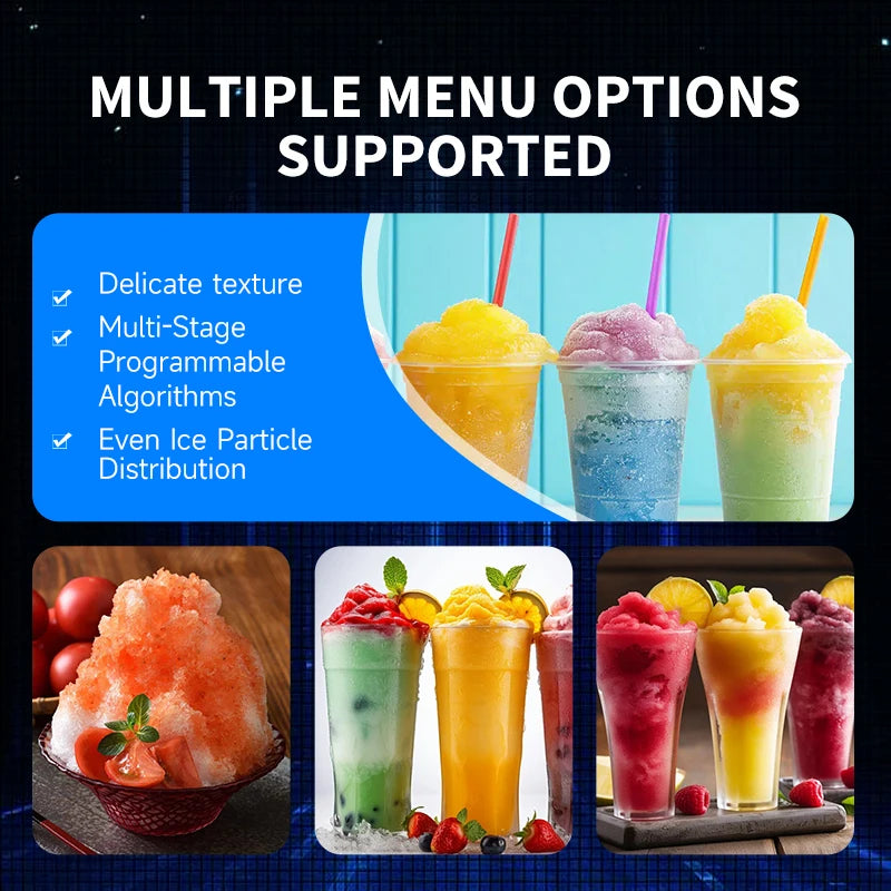 Commercial Stainless Steel 2L Ice Crusher Smoothie Blender Juicer Mixer Functions 1800W Motor 2 Stainless Steel Blades