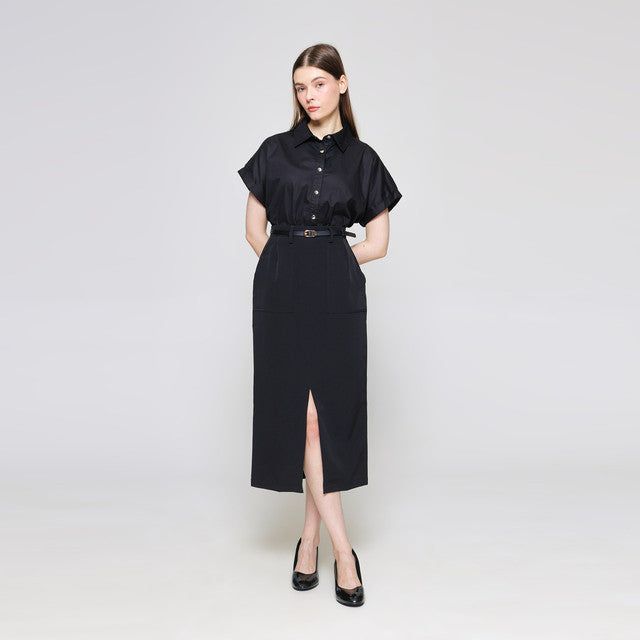 ZES Slit With Belt Rok Midi Wanita Melwb007 121836827