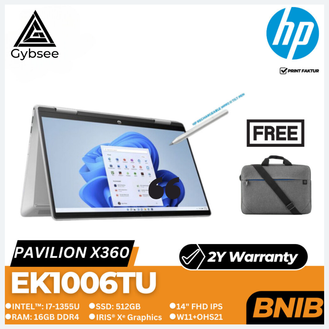 LAPTOP HP PAV X360 14-EK1006TU | I7-1355U 16/512 IRISXE 14" W11+OHS21