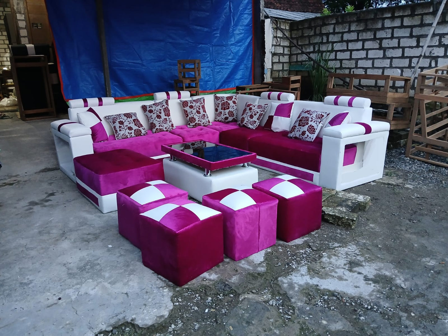 Sofa Full Set, Include Meja, Anak Sofa.