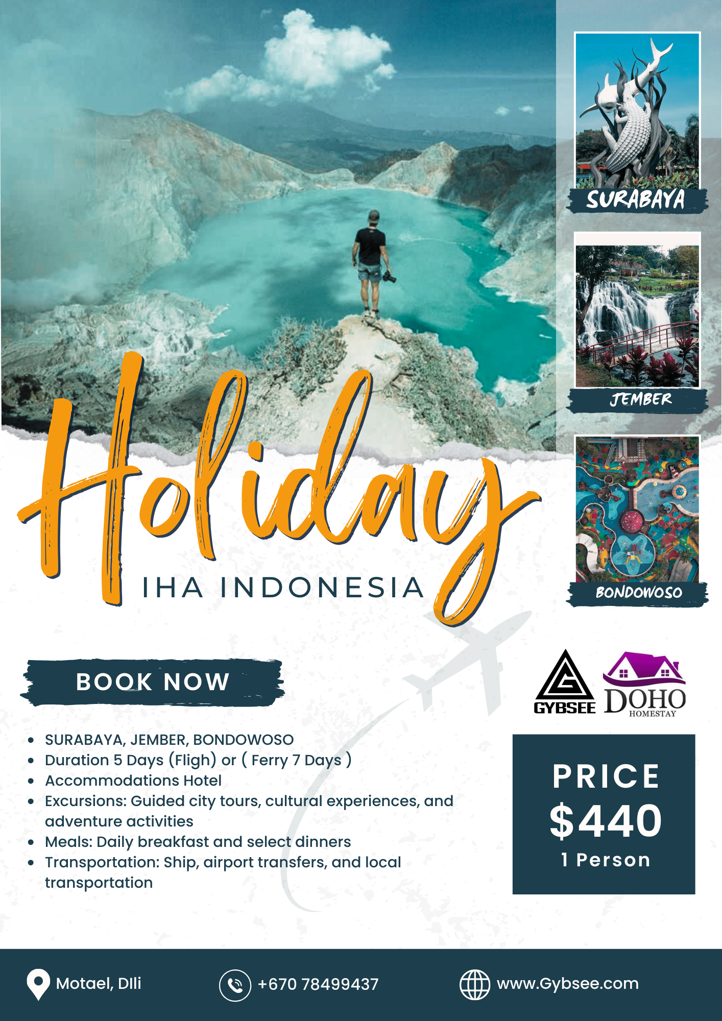 Package Tour Surabaya, Bondowoso, Jember