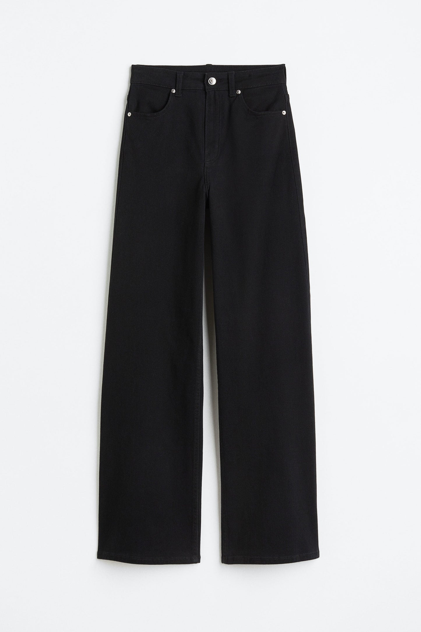 H&M Wanita Wide twill trousers 1107360_02