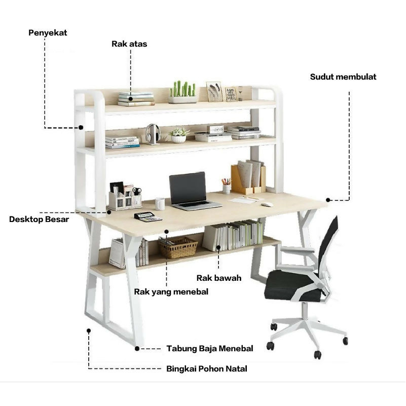 ￼Etife Meja Belajar Anak Meja Belajar Minimalis Kayu Meja Komputer Meja Kerja Murah
