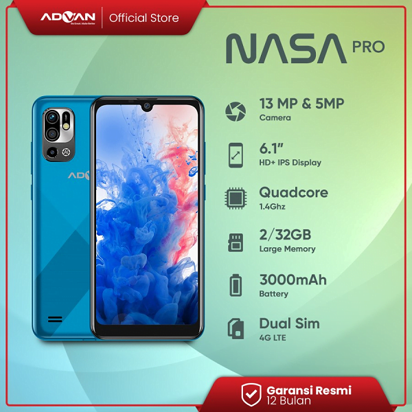 Advan Nasa Pro 2 GB 32 GB Smartphone Android 11