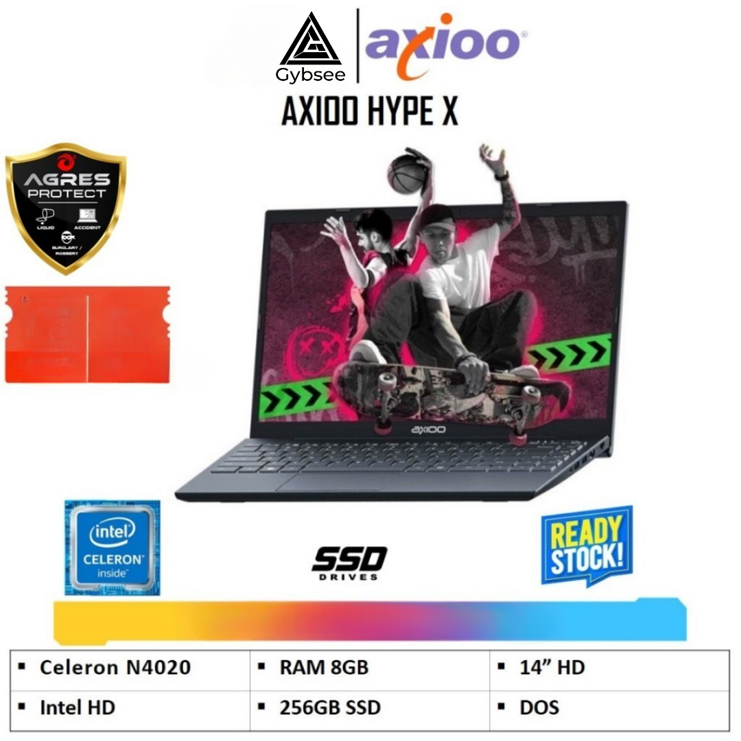 AXIOO HYPE X Intel Celeron N4020 4GB 128GB SSD DOS 14"