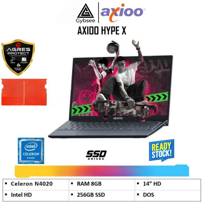 AXIOO HYPE X Intel Celeron N4020 8GB 128GB SSD DOS 14"