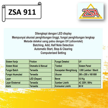 MESIN PENGHITUNG UANG ZSA 911 UV