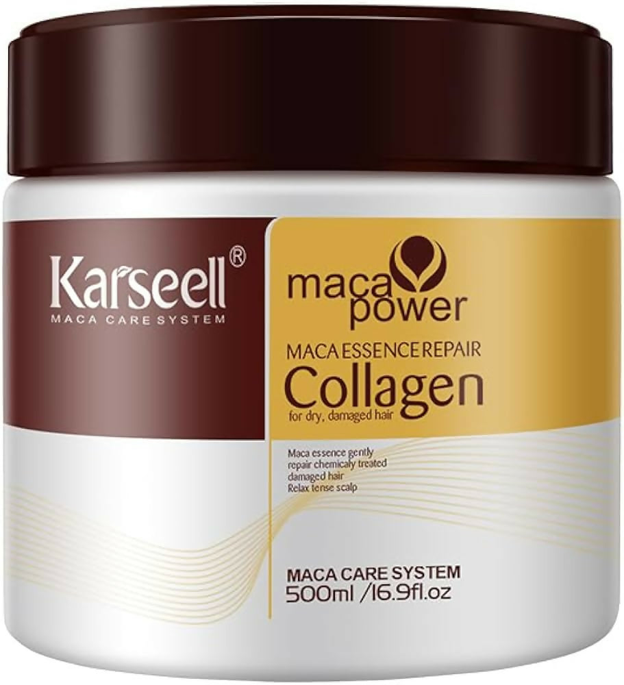 Karseell Collagen Hair Treatment Deep Repair Conditioning Argan Oil Collagen Essence for Dry Damaged Hair All Hair Types 16.90 Oz 500ml